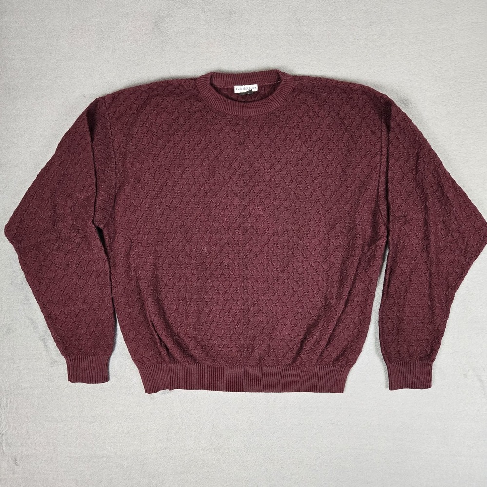 Bullock & Jones Sweater Mens Large Merino Wool Angora Cashmere Crewneck Pullover